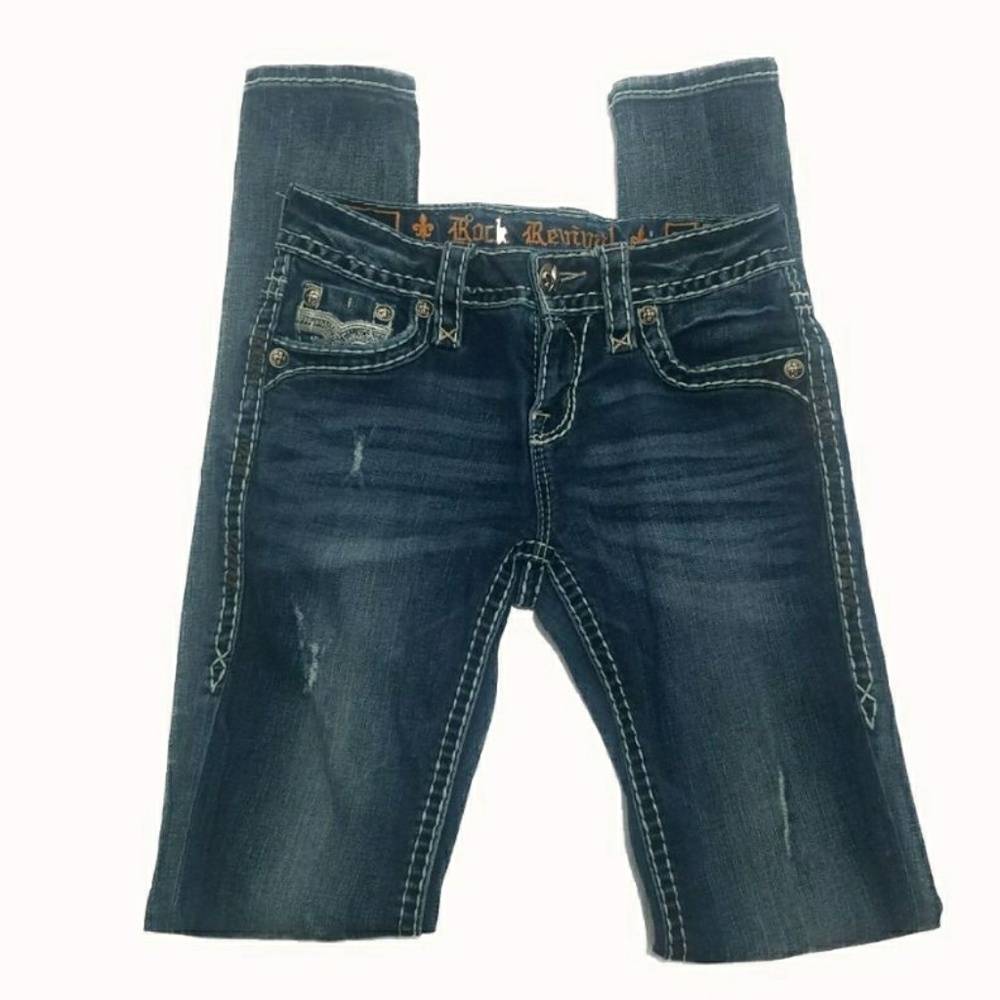 Rock Revival Pilkin Mid-Rise Skinny Stretch Sz 25 - Picture 2 of 8